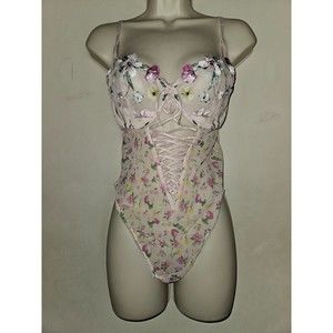 Victoria's Secret Wicked Unlined Balconette Teddy Spring Bouquet NWT